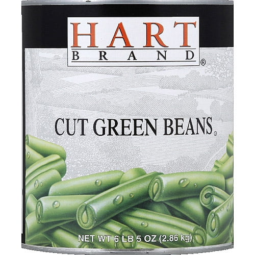 Hart Brand Cut Green Beans, 101 oz, (Pack of 6)