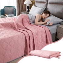 Qocolhg Quilt Twin/Queen Size - Summer Cooling Blankets, Skin-friendly Plain Printed Washed Cotton Summer Quilt, Oversized Bedding Soft Coverlet Quilts Queen Size, Summer Clearance, Watermelon Red