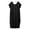 1_Black, variant on Plus Size Summer Dresses for Women Casual Solid Loose Round Neck Short Sleeve Midi Sundress