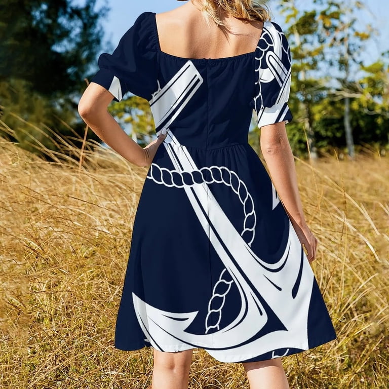 white christmas dresses Breton Stripe Form Fitting Dress | Propriano II | Anti-UV main image 0