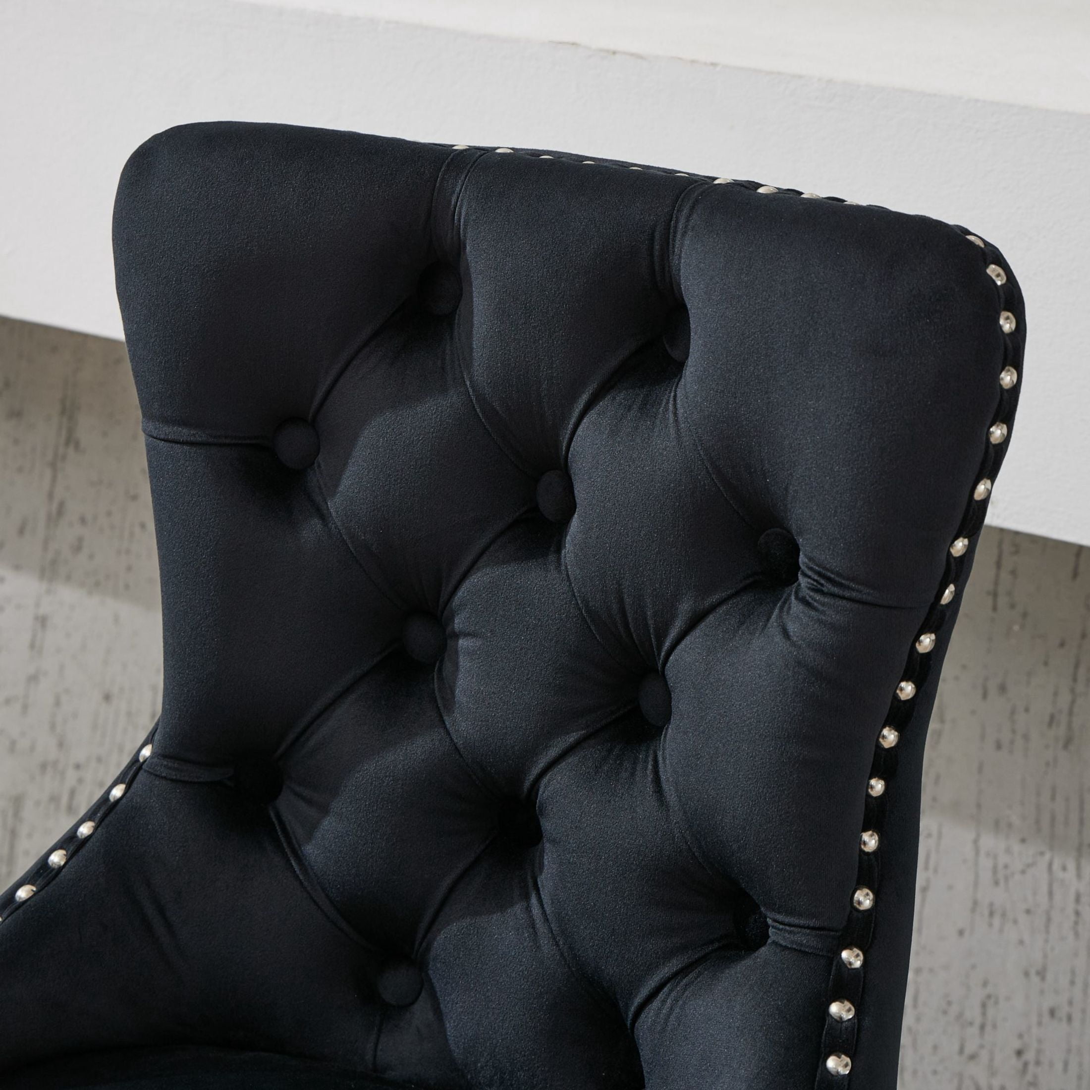 Noble House Set of 2 Swivel Barstools, Adjustable 27-35" Height, Tufted Velvet Upholstery, Black