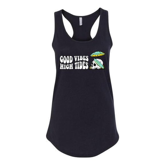 Wild Bobby Good Vibes High Tides Streetwear Women Racerback Tank Top