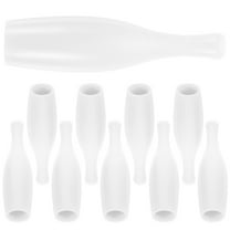 WRITWAA Tabletop Bowling Pin Set Reusable White Plastic Pins for Indoor and Outdoor Game Fun