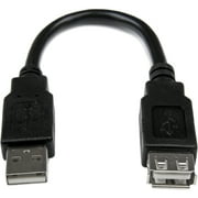 Angle View: StarTech 6in USB 2.0 Extension Adapter Cable A to A - M/F