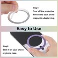 thumbnail image 3 of 4Pcs Magnetic Adapter Ring, Magnetic Wireless Charger Conversion, Light Purple, 3 of 8