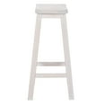 thumbnail image 4 of 29" Inch Solid Wood Saddle Counter Stool (Set of 2), Black, 4 of 5