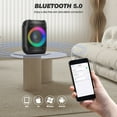 thumbnail image 4 of BONAOK Singing Karaoke Machine with 2 Microphones, Portable Bluetooth Karaoke Speaker for Adults Kids, RGB Lights, PA System for Party, 4 of 7