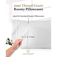 thumbnail image 3 of Fundas de almohada Good Sleep Bedding de algodón egipcio 1000 hilos, juego de 4, 3 of 7