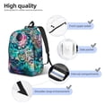 thumbnail image 4 of Naloa Watercolor Mandala Canvas Backpack for Men Women Rucksack Casual Travel Daypack College Tote Satchel Bookbag for Teens-Small, 4 of 7