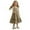 Khaki, variant on Hihipz Toddler Girls Dresses Solid Color Button Ruffled Sleeve Dress Trendy Loose Comfortable Kids Girls Dresses Daily Wear,2 -3 Years