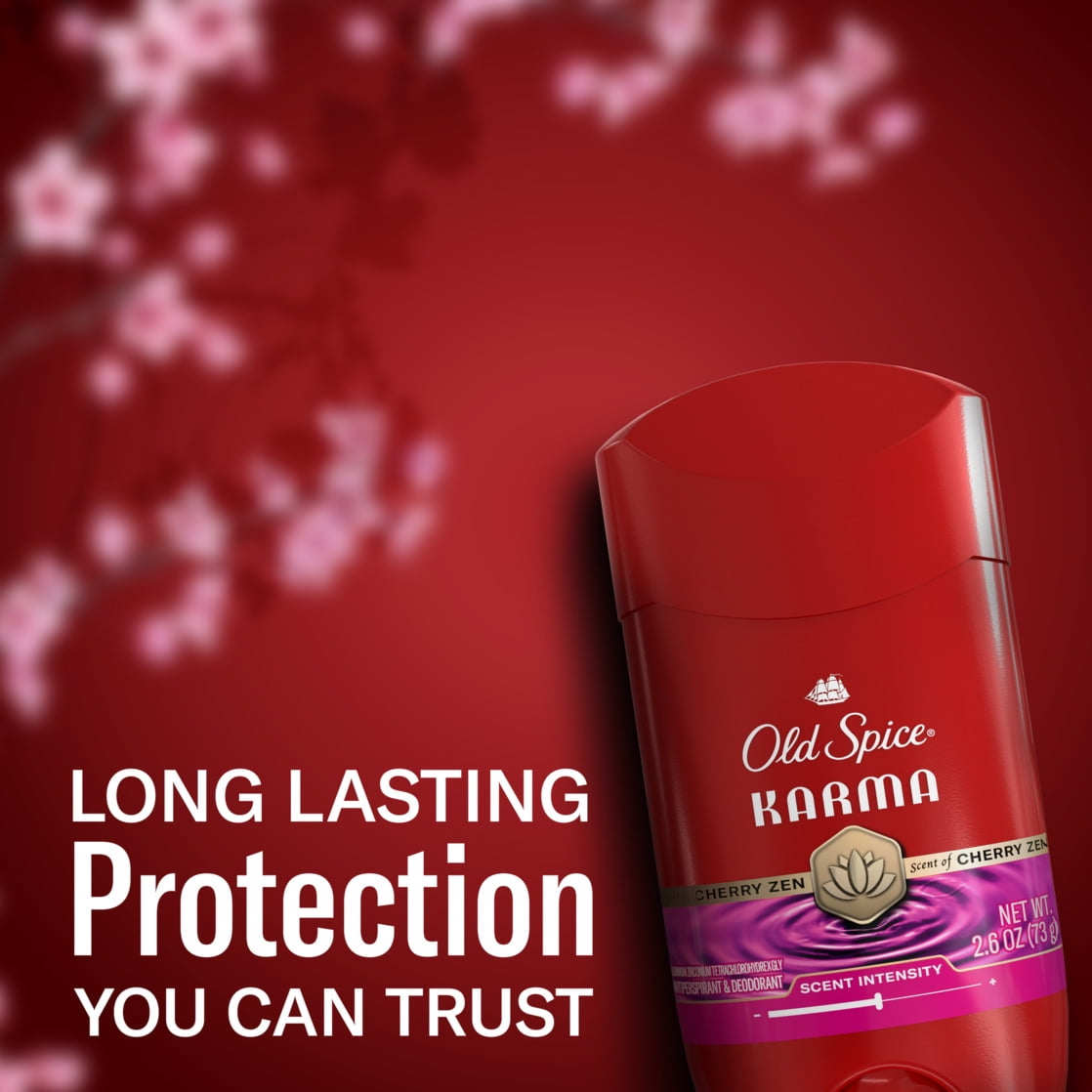 Old Spice Red Collection Invisible Solid Antiperspirant for Men, Karma Scent, 2.6oz