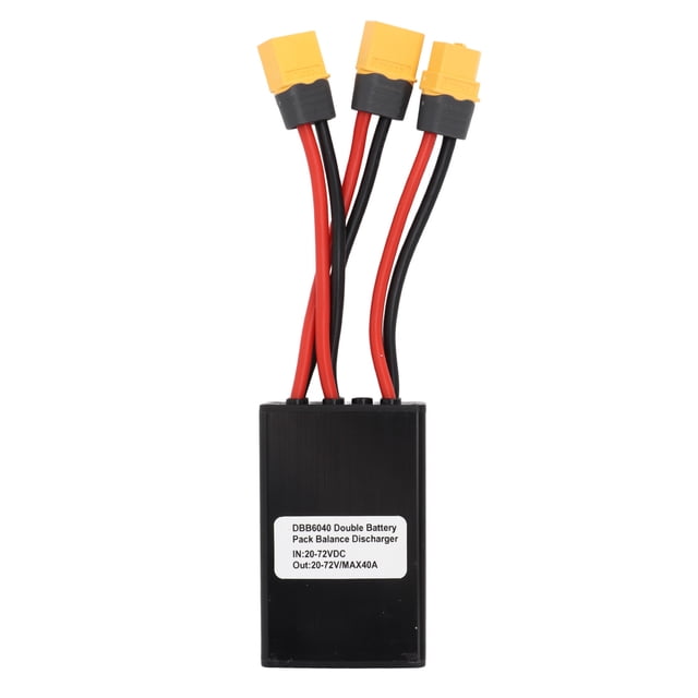 Double Battery Discharge Converter, Current Increase Aluminum Alloy Dual Battery Parallel Module Adapter For Controller 40A