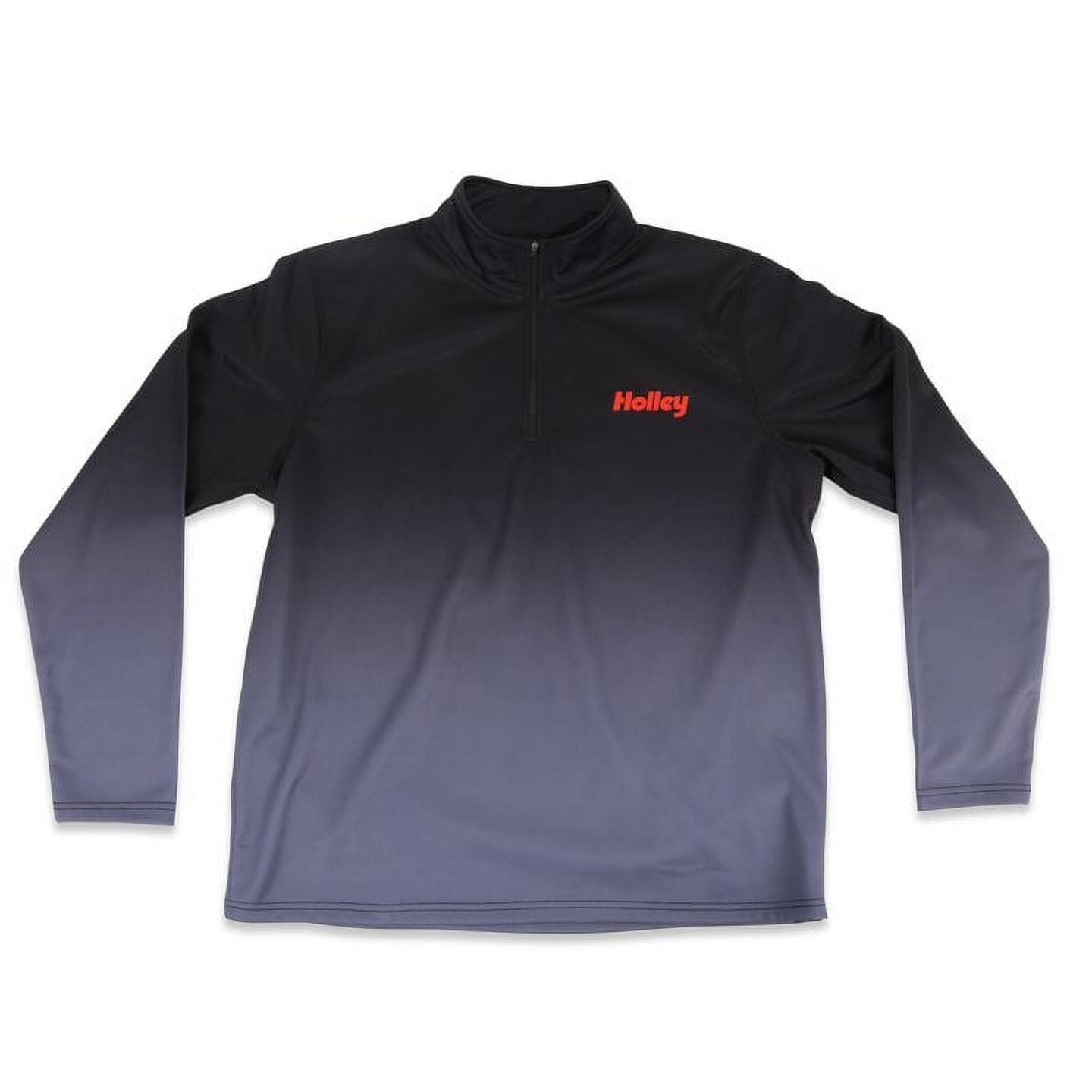 Holley 10438-LGHOL Quarter Zip Pullover - Black/Grey Ombre
