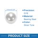 thumbnail image 3 of Ofertas Únicas 6.4mm Bola de Rodamiento Acero de Rodamiento G16 Bola de Precisión Tono Plateado 100Pcs, 3 of 7