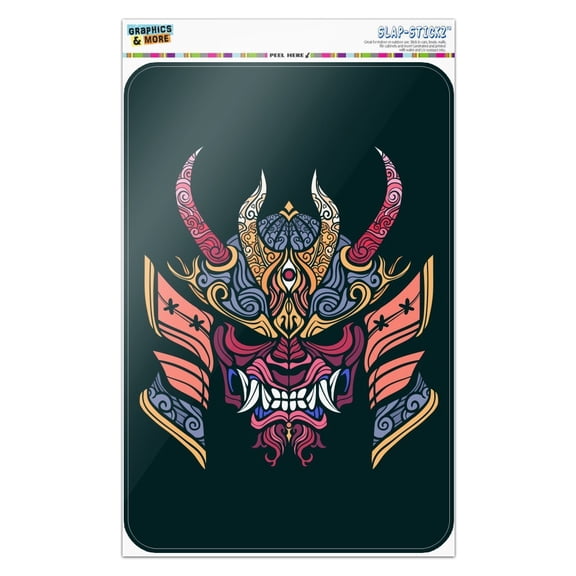 Samurai Warrior Japanese Demon Oni Mask Home Business Office Sign