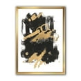 thumbnail image 1 of Designart Dérive or et noir I Art mural encadré, 1 of 3