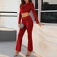 thumbnail image 3 of Pantalones Conjunto de 2 piezas para mujer, camisa con purpurina ostentosa, pantalones, ropa de fiesta para discoteca (rojo XXL) Ygjytge Rojo T XXL para Mujer, 3 of 6