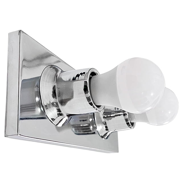 Lampara De Pared Luz De Camerino Cromo 2 Luces.
