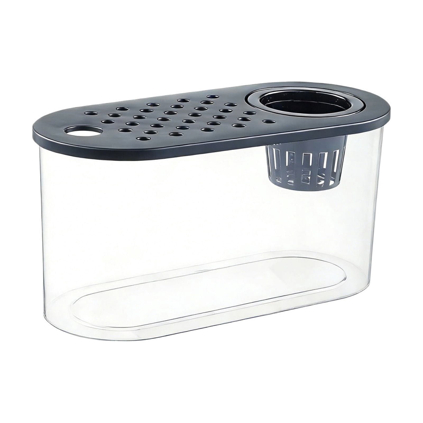Msgweeeg Fish Tank Small Aquarium Goldfish Bowl Fish Tank for Goldfish Plastic Aquarium Home Decor Clear Fish Tank for Desktop Suitable for Tabletops Living Room Bedroom Ornaments