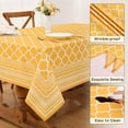 thumbnail image 4 of Yellow Table Cloth Rectangle Table, Waterproof Outdoor Tablecloth, Morocco Washable Tablecloths for 6 Foot Rectangle Tables for Kitchen Dining Tabletop 60" x 84", 4 of 6