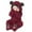 Wine, variant on XFHLMJFF Bear Ears Jumpsuit Hooded for Girl Boy Long Sleeve Winter Footed Onesies Baby Solid Color Pajamas for 18-24 Months