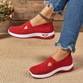 thumbnail image 4 of Modisza Women's Mesh Flat Shoes Orthopedic Breathable Casual Walking Slip on Shoe Ladies Summer Lightweight Arch Support Sneakers Red 9.5, 4 of 7
