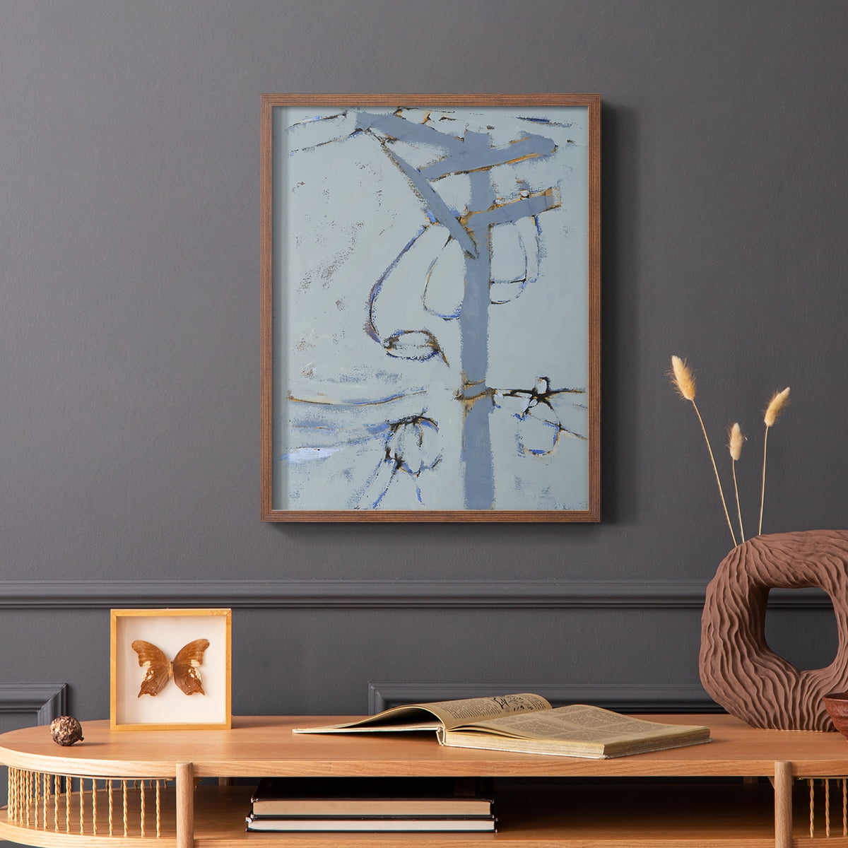 Wires VI Framed Print - Solid Wood in Single Picture Frame Solid Wood 2 Framed Print