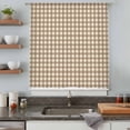 thumbnail image 5 of Brown Plaid Sheer Curtains 84 Inches Long, Gingham Checked Minimalist Modern Light Filering Curtains, Breathable Simi Curtain Privacy Drapes for Living Room Bedroom Lightweight Window Treatment, 5 of 9