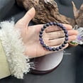 thumbnail image 3 of Charoita 8 mm, redonda, lisa, 7 pulgadas, piedras preciosas naturales, pulseras con cuentas para hombre y mujer Pulsera elástica con cuentas de cristal, unisex, 3 of 7