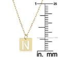thumbnail image 4 of KoolJewelry 14k Yellow Gold Square Tile Cut-Out Initial Pendant Necklace - Letter N, 4 of 5