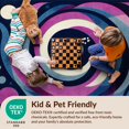 thumbnail image 4 of Design&I 3'x5' Ultra Soft Throw Mat, Shaped Funky Retro Graphic Eclectic Swirl Motif Bathroom Designer None Fluffy Washable Easy Care Indoor rug for Bedside Hallway, 4 of 7