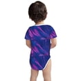 thumbnail image 5 of Daiia Neon Gradient Blue Printed Unisex-Baby Short Sleeve Onesies Bodysuits Baby Climbing Clothes Soft and Comfortable Romper with Expandable Shoulder Design-2 Years, 5 of 8