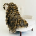 thumbnail image 2 of Plutus 90" x 90" Porcupine Faux Fur Luxury Throw in Mocha, 2 of 3