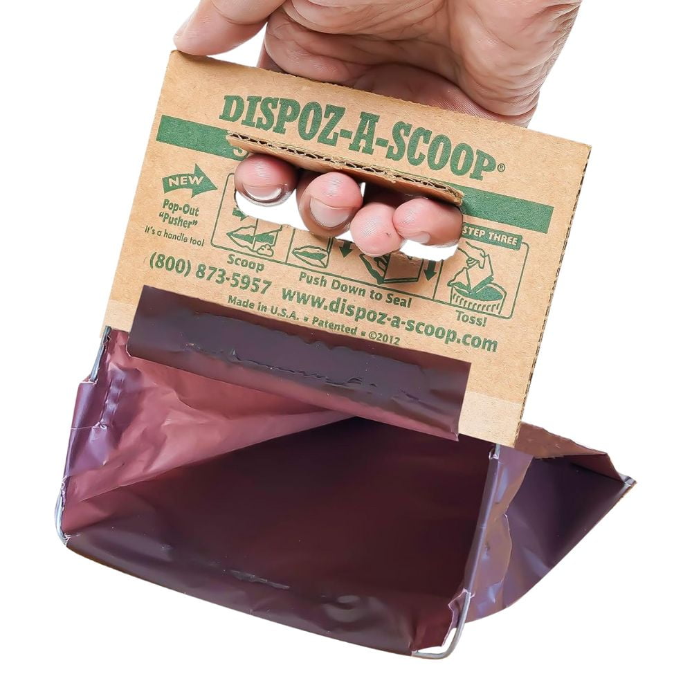 ASOTV -Dispoz-a-Scoop Bags Pet Litter Self-Sealing Odor-Free Airtight for Dogs/Cat - Black 250 Count