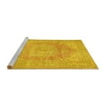 thumbnail image 2 of Ahgly Company Machine Washable Indoor Rectangle Persian Yellow Traditional Area Rugs, 7' x 9', 2 of 4
