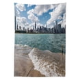 thumbnail image 3 of Ambesonne Illinois Tablecloth Rectangular Table Cover, Chicago Skyline and Lake, 60"x90", Multicolour, 3 of 4