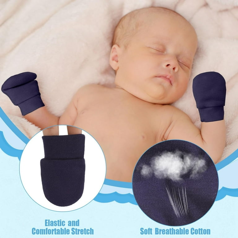 18 Pairs Preemie Mittens, Soft Cotton No Scratch Gloves for