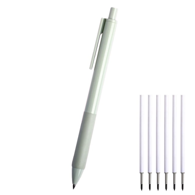 Portaminas, lápiz eterno para estudiantes, hecho de cabeza de bolígrafo de aleación de tungsteno, sin tinta, no es fácil de ensuciar las manos, no es fácil de romper