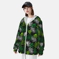 thumbnail image 4 of Pofeuu Tropical Leaves1 Print Sun Protection Outdoor Lightweight Full Zip UV Cooling Hoodie Long Sleeve Summer Clothing for Outdoor Hiking-3X-Large, 4 of 5