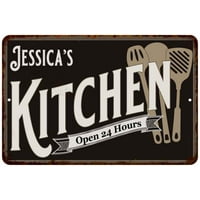Jessica's Kitchen Personalized Sign Metal Wall Decor Dift 12x18 112180019029