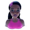 Barbie Fashionistas Mini Styling Head Black Hair With Pink Highlight ...