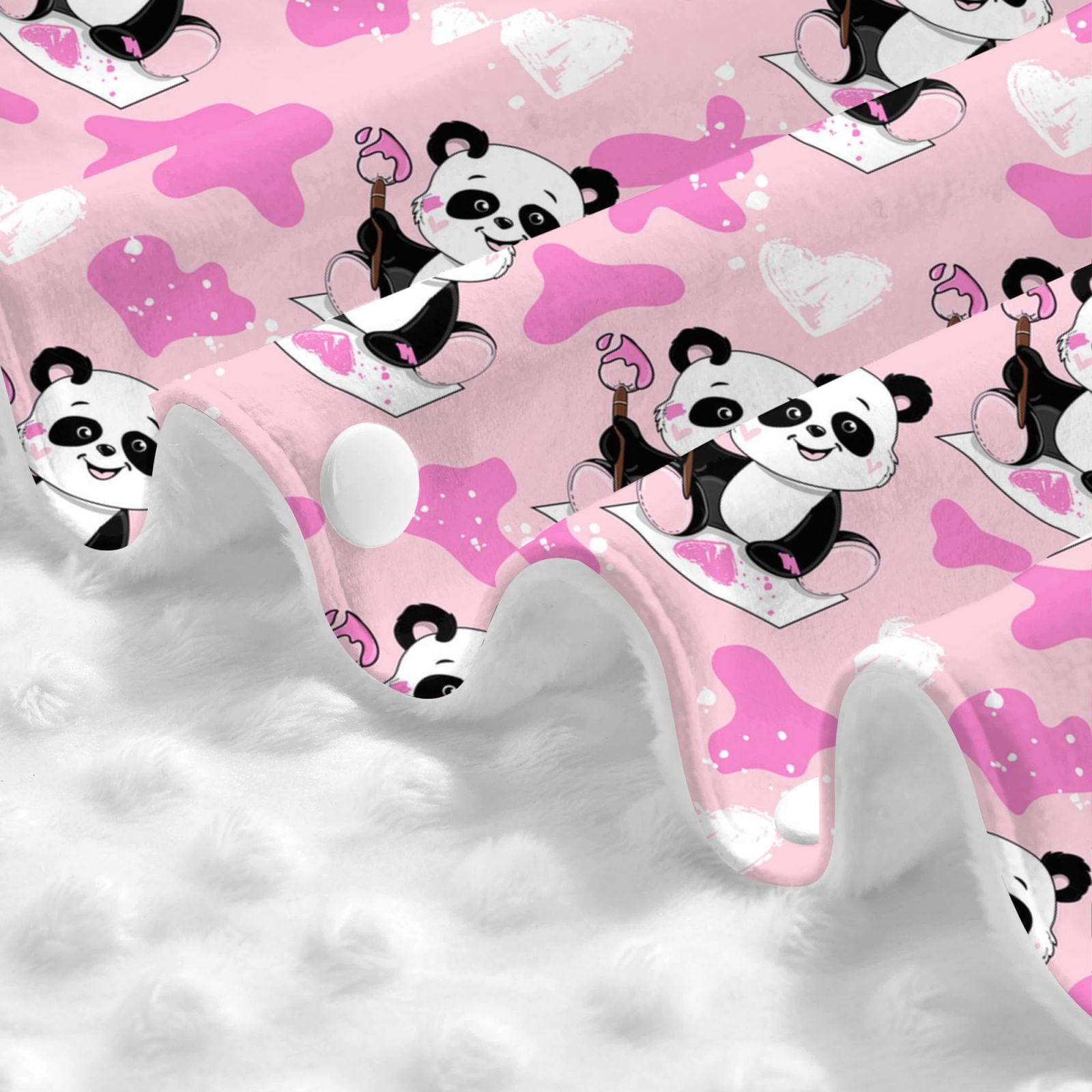Car Seat Cover Baby - Funny Panda Draws A Heart Breathable Infant Car Seat Cover for Baby Carseat, Lightweight Comfort Baby Essentials Must Haves Newborn Stuff for Girl Boy