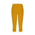 thumbnail image 5 of Chbgutlmr Yoga Pants for Women Capri Elastic High Waist Solid Color Slim Gym Running Cropped Trousers, 5 of 6