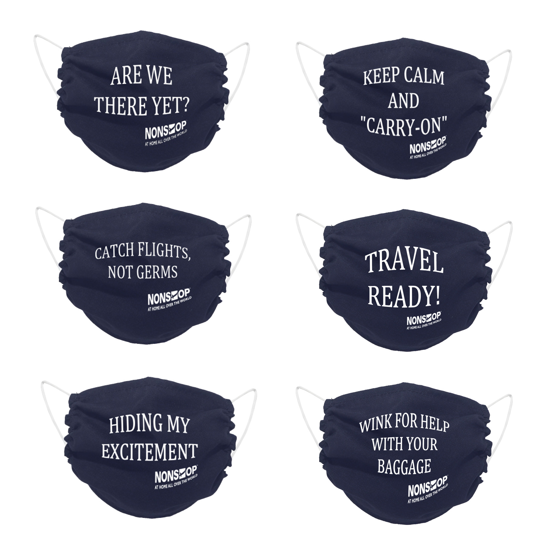 NONSTOP Reusable Travel Face Mask in Multiple Colors Breathable