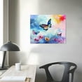 thumbnail image 4 of ARISTURING Butterfly Pictures Decor Wall Art Print on Canvas Pink Wtercolor Poster for Bedroom Bathroom Kids Room Ready to Hang, 4 of 6