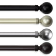 thumbnail image 2 of Contemporary Home Living Set of 2 Mahogany Contemporary Solid Side Curtain Rods 52", 2 of 2