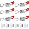thumbnail image 1 of Abrazadera de pestillo, pestillos de palanca con orificio para cerradura, pestillo mediano ajustable resistente para tapa de ahumador, cajas de herramientas y más, 1 of 5