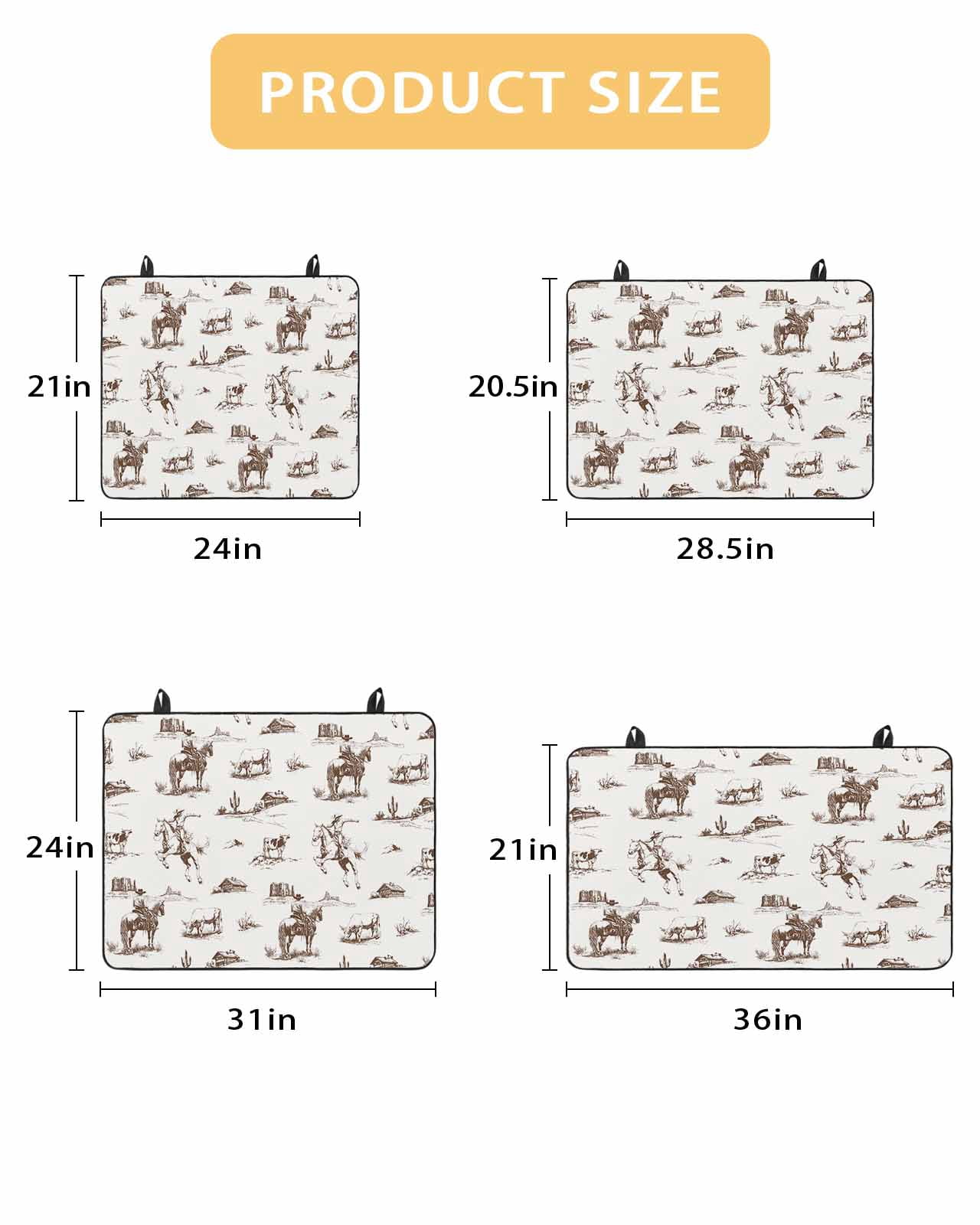 nqOlkjepod Large Induction Cooktop Protector Mat 24"x21", Vintage Western Stove Top Covers for Electric Stove, Retro Art Horse Cowboy Farmhouse Stove Burner Cover Mats, Glass Top Stove Cover