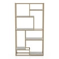 thumbnail image 3 of Furniture of America Evvi Contemporary Metal 6-Shelf Bookcase in Gold Champagne, 3 of 6