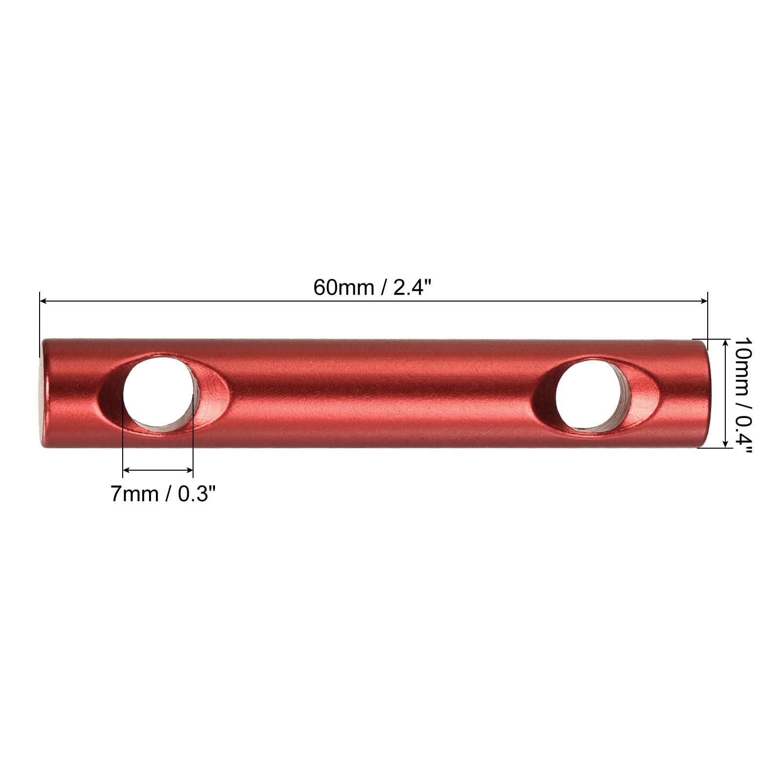 Unique Bargains 6Pcs Tent Rope Adjusters 60mm Aluminum Alloy Tensioners Red